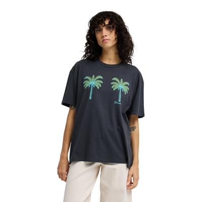 T-Shirt BILLABONG "Vacation Club", Damen, Gr. M, grau (off schwarz), Obermaterial: 100% Baumwolle., Shirts T-Shirt