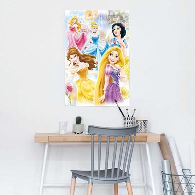 Poster REINDERS "Disney - princess", bunt (farbe bild(er): bunt), B:61cm H:91,5cm T:0,1cm, Holzwerkstoff, Bilder, Poster