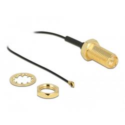 Delock WLAN-Antennen Anschlusskabel [1x RPSMA-Buchse - 1x IPEX-Stecker] 0.35 m Schwarz 90478