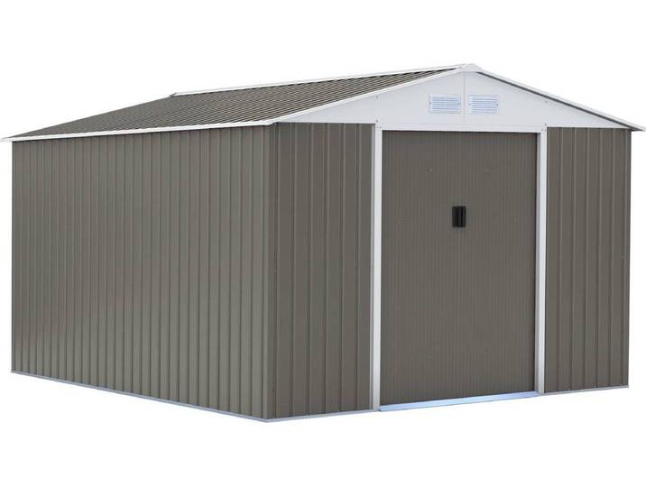 Gerätehaus aus Metall \ Dallas\ - 15,16 m² - Taupe