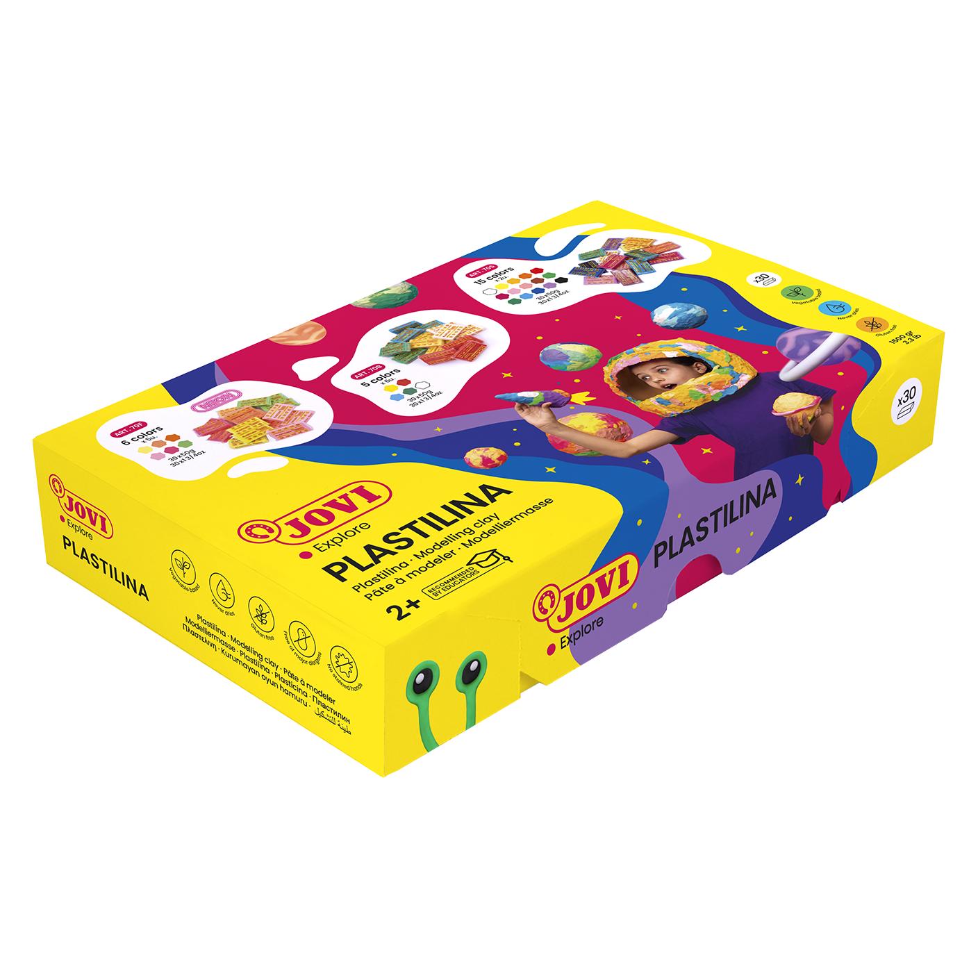 Jovi Plastilin 15 Farben 30x50g (410219)
