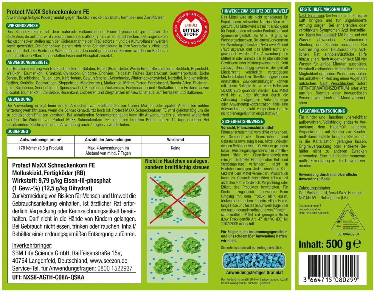 Protect Garden Protect MaXX Schneckenkorn FE 500 g