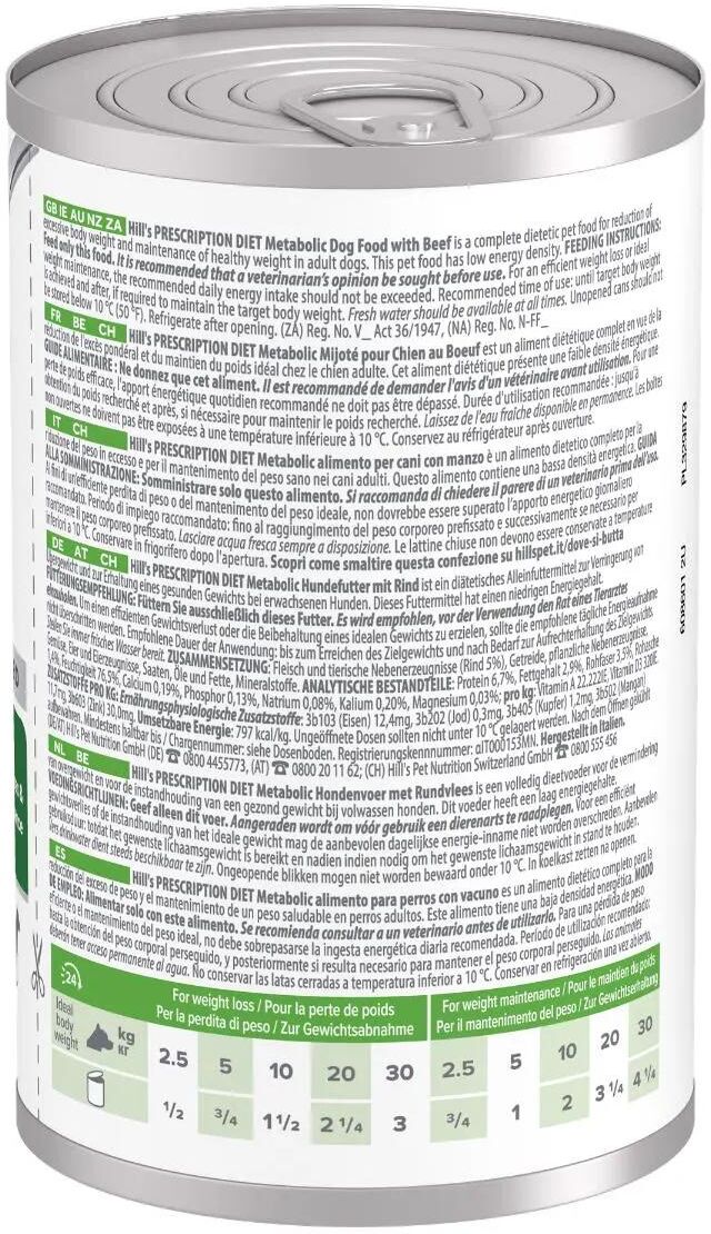 HILLS Kit Risparmio 48x370G Hill’s Prescription Diet Metabolic MANZO