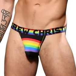 Andrew Christian 2P Almost Naked Stripe Jock Multi-colour-2 Polyamid Small Herren