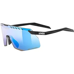 Uvex, Unisex, Sportbrille, pace stage S CV (black matt (blue S2), colorvision mirror blue (S2)), Blau, Schwarz