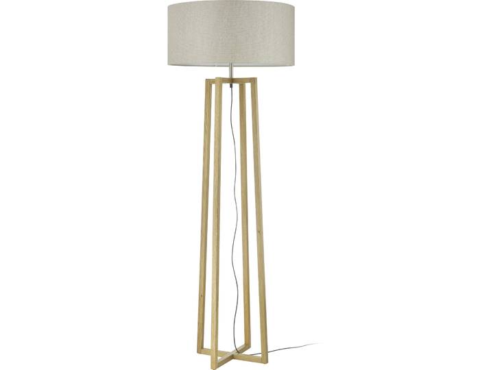 HERZBLUT Stehlampe Auri silber, holz Nickel/Holz H 156 cm