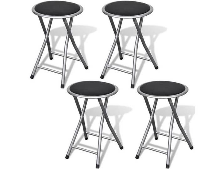 Lot de 4 Chaises de bar pliables - Tabourets de bar Fauteuil de bar Style Contemporain Similicuir élégant 19154