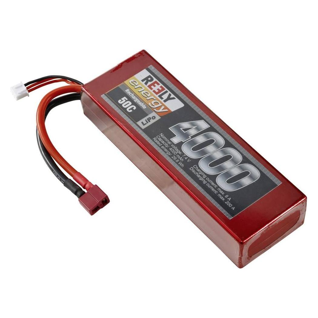 Reely Modellbau-Akkupack (LiPo) 7.4V 4000 mAh Zellen-Zahl: 2 50 C Hardcase T-Stecksystem (4000 mAh, 7.40 V) (RE-7856793)