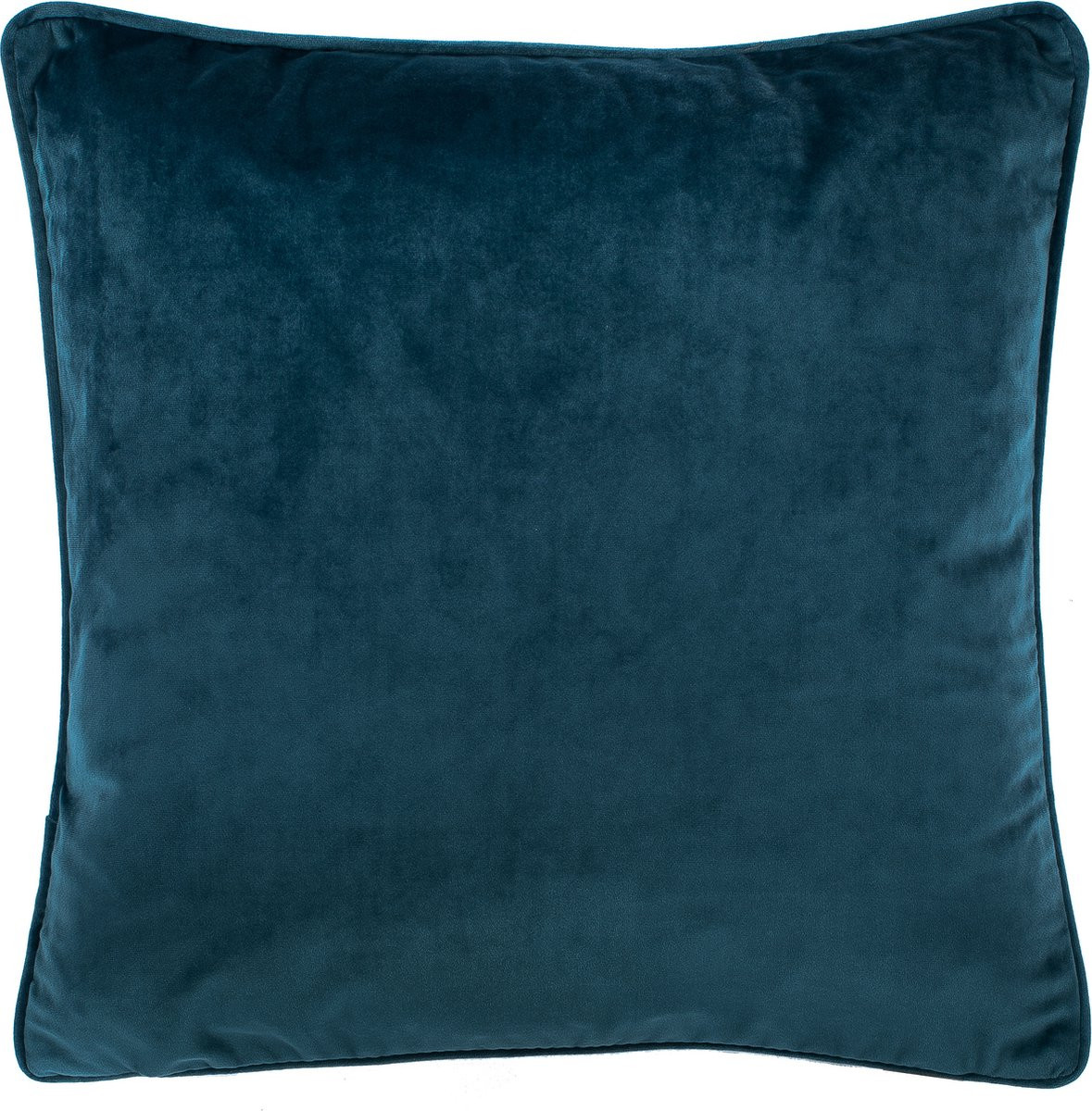 Tiseco Home Studio Fluwelen Kussen Vierkant Donkerblauw 60 x 60 cm