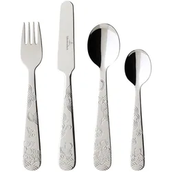 KINDERBESTECK Hungry as a Bear silber 4-tlg.