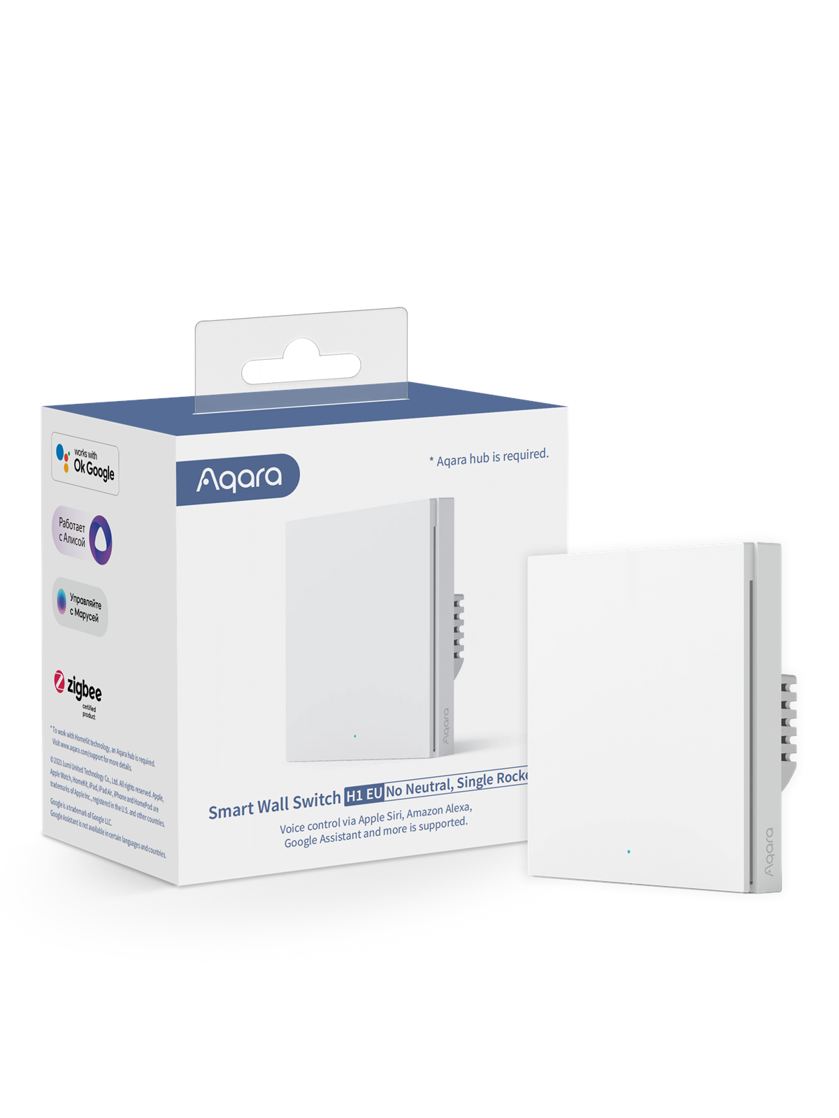 Aqara Smart Wall Switch H1 (no neutral) - Single Rocker