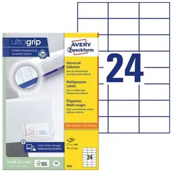 Avery Zweckform 20% AKTION: 2400er-Pack Universal Klebeetiketten »3474«