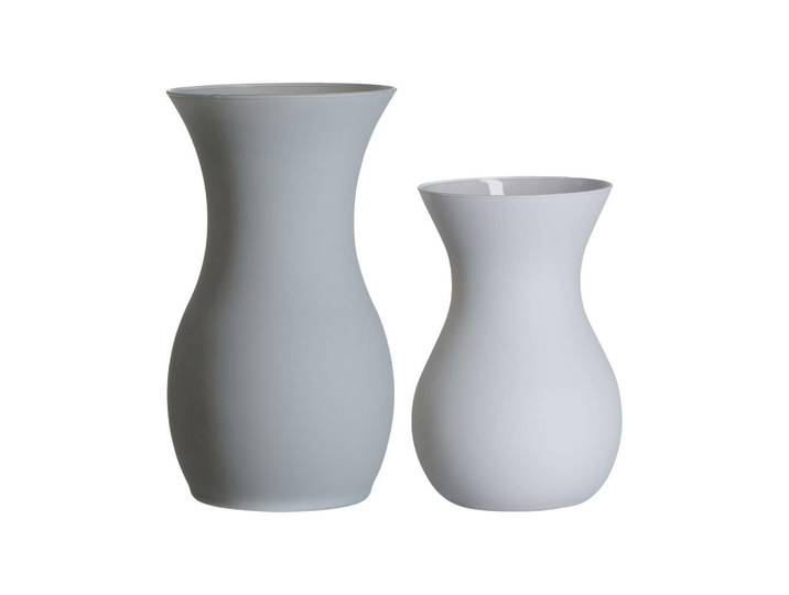 Ritzenhoff Breker Vasen-Set Annalena Grau 2-tlg., Glas, Rund, 2 cm, Dekoration, Vasen, Glasvasen