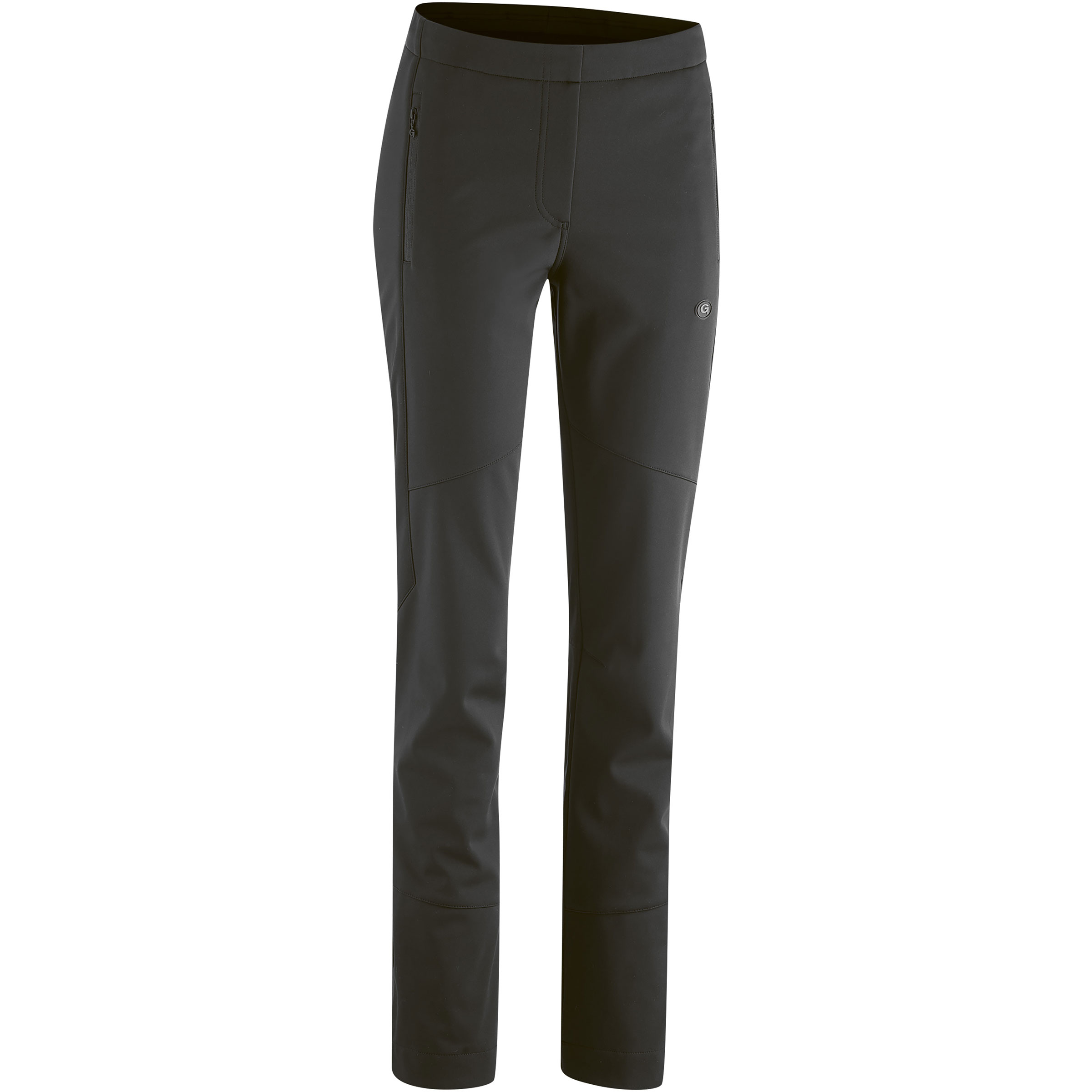 Gonso Riga 2 Radhose lang Damen Softshellhose schwarz Größe XL Mountainbike | Gravel Widerstandsfähig Wasserabweisend