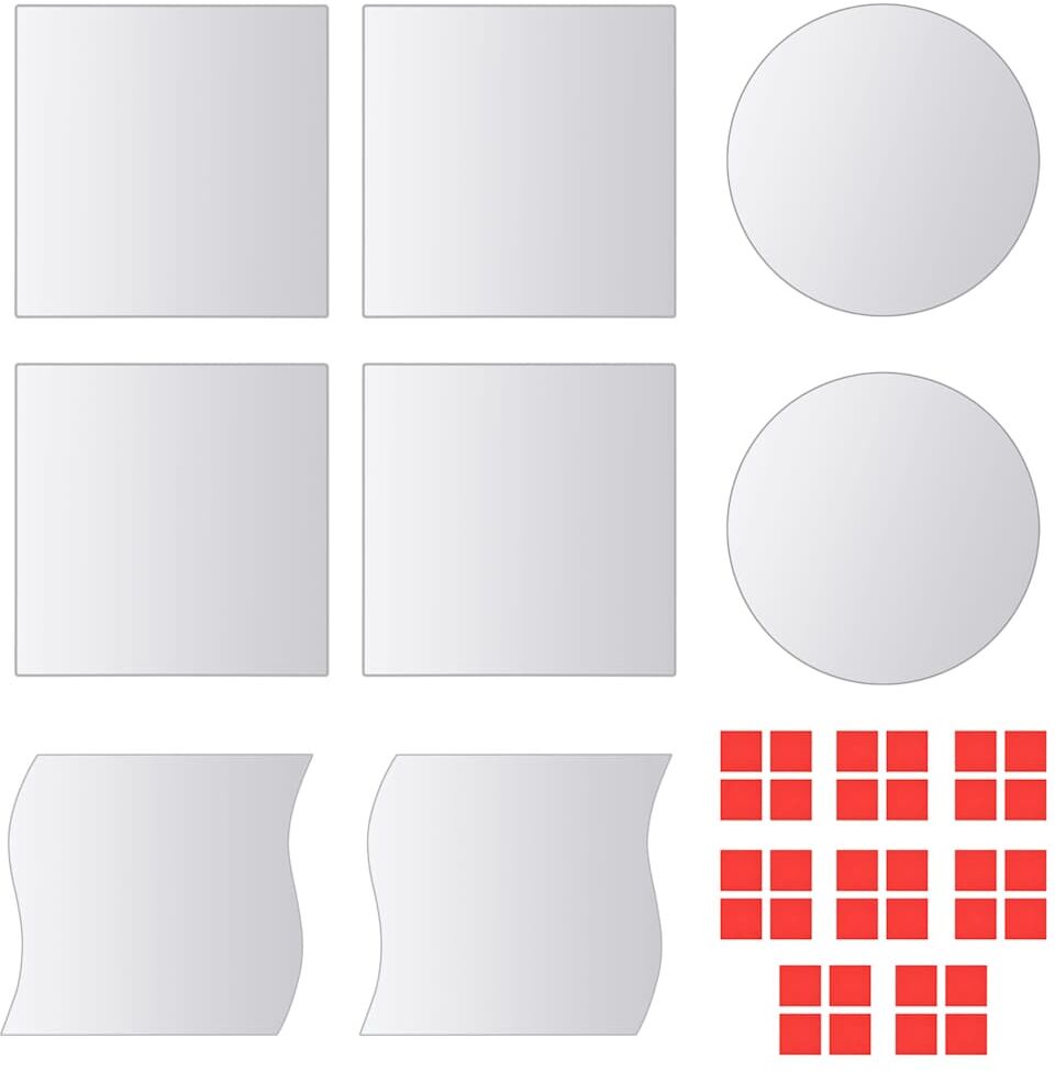 vidaXL Carreau de miroir 8 pcs Multi-forme Verre