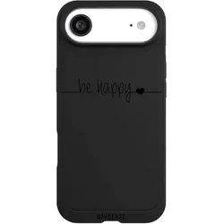 Nivocase Handyhülle für Apple iPhone Air Hülle NIVOpure Case Schwarz Glück Statement Motiv ohne Hintergrund (Apple iPhone Air), Smartphone Hülle, Schwarz