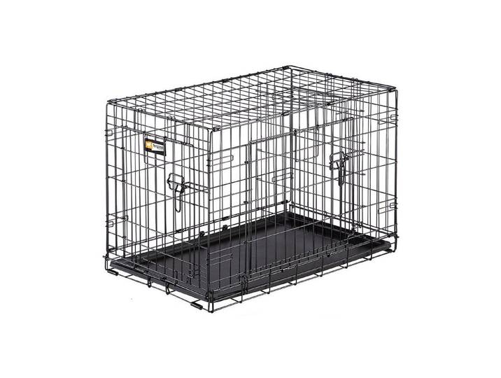 Tiertransportbox FERPLAST Dog-Inn 75 - faltbare Metallbox , schwarz, B:77,4cm H:54,6cm T:48,5cm, Metall, Tiertransportbehälter, Tiertransportbox