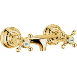 Kludi 1926 Brause Zweigriff Armatur 516104520 Aufputz, vergoldet