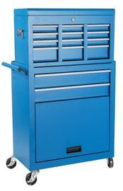 DEVERA 8-Drawer Rolling Tool Storage Cabinet with 2 in 1 Detachable Top Tool Box
