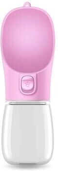 Uplift Essentials Portable Leak Proof Outdoor Travel Dog Water Bottle pink 12 Oz