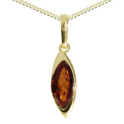 Kette mit Anhänger OSTSEE-SCHMUCK "Ostsee-Schmuck Kette mit Anhänger Tonje Kette mit Anhänger Tonje" Gr. 50, gold, Halsketten, Damen, 50cm, Silber 925 (Sterlingsilber), L: 42