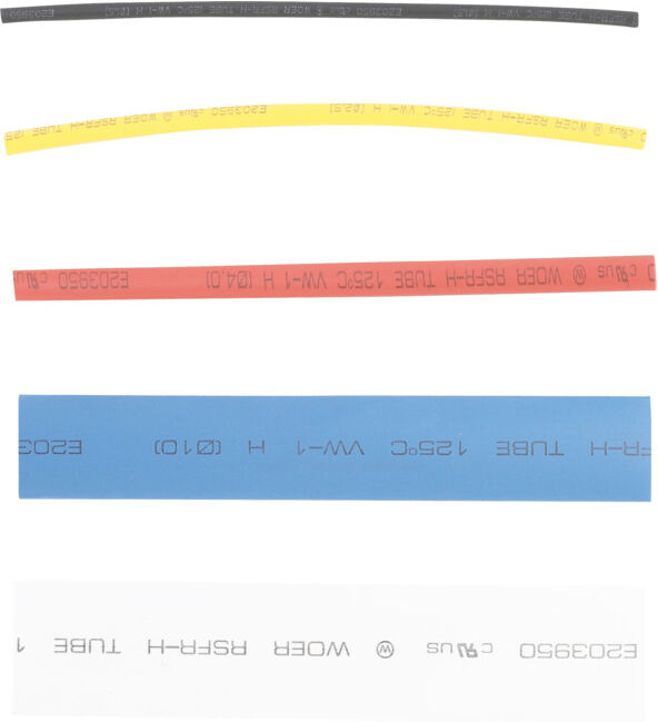 Assortiment de gaines thermo-rétractables couleurs 100 pièces BGS ; BGS technic (8123)