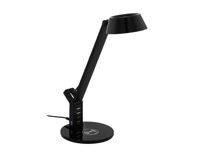Zwarte bureaulamp Banderalo met oplaadpaneel Eglo - 99832