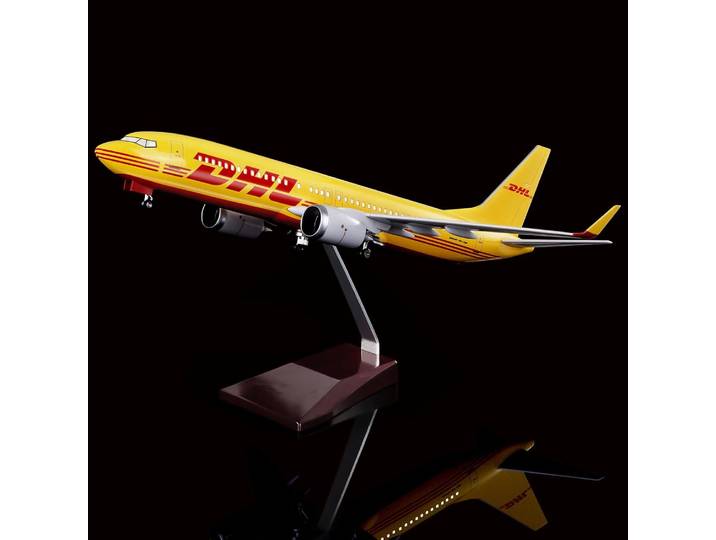 1:85 échelle 47 cm 737 grand modèle d'avion DHL B737 modèles d'avion avions moulés sous pression avec lumière LED pour la Collection de décoration intérieure