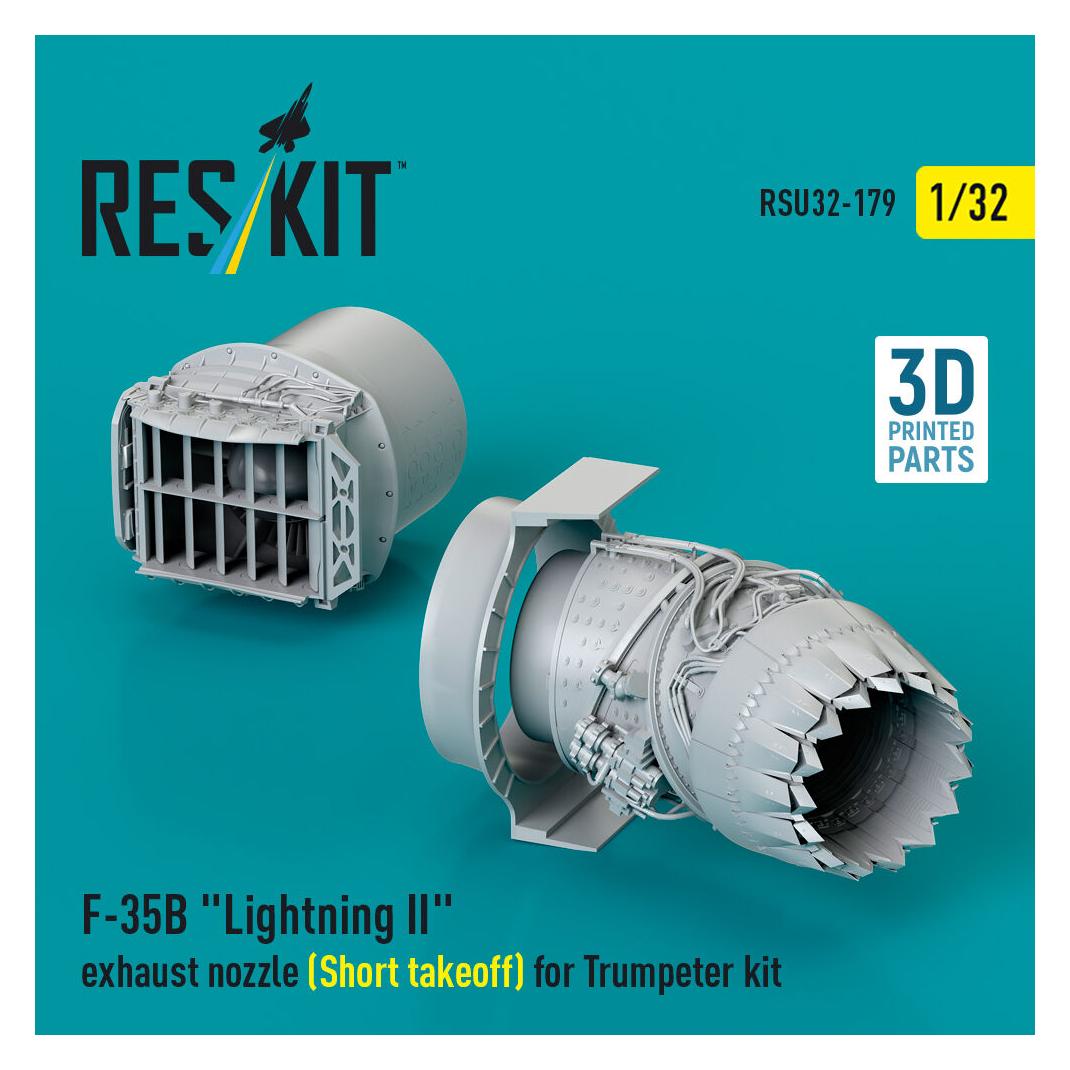 ResKit F-35B Lightning II exhaust nozzle (Short takeoff) for Trumpeter kit (3D printed) (RSU32-0179)
