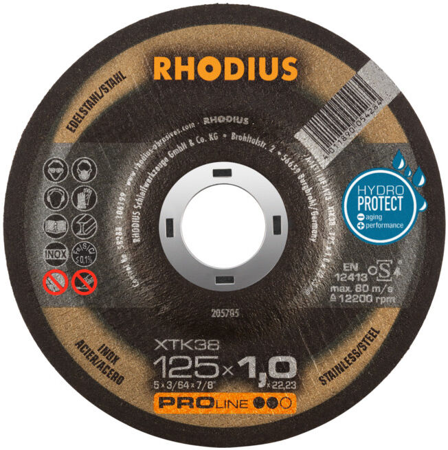 Disque de tronçonnage extra-fin Rhodius XTK38 (205705)