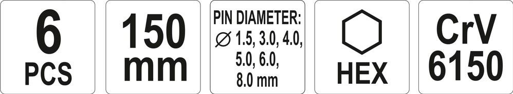 YATO YT-47121 Split Pin Drift Set