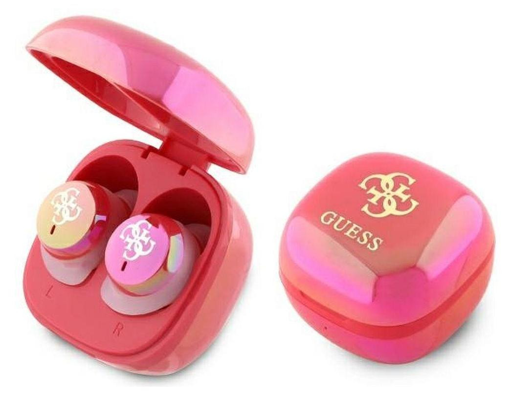 Guess Bluetooth-hoofdtelefoon GUTWSJ144ESF met oplaadstation, Fuchsia/Fuchsia iriserend