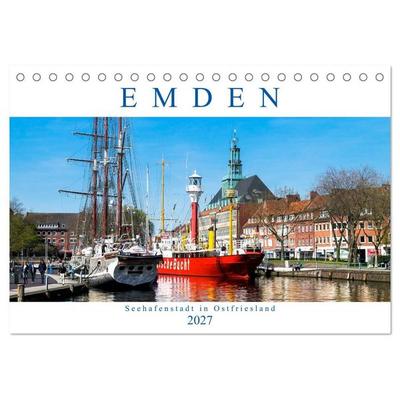 EMDEN, Seehafenstadt in Ostfriesland (Tischkalender 2027 DIN A5 quer), CALVENDO Monatskalender