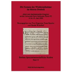 Die Formen der Wiederaufnahme im älteren Deutsch, Sprachbücher von Claudia Wich-Reif, Franz Simmler