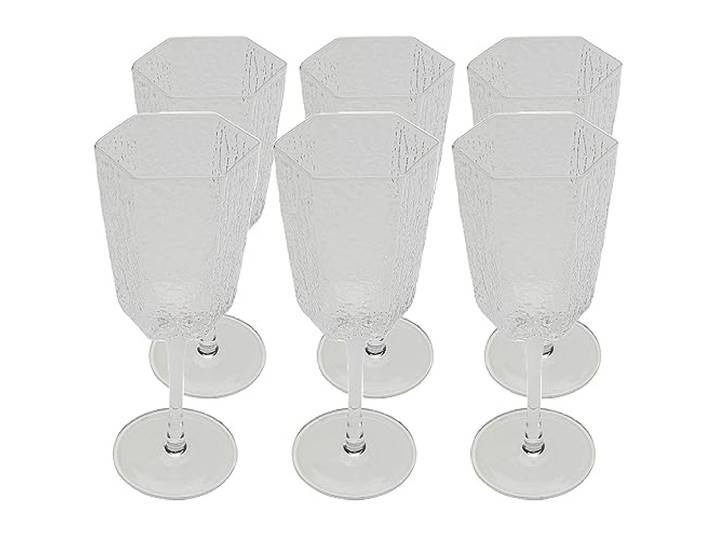 Kare Design Cascata rode wijnglazen, set van 6