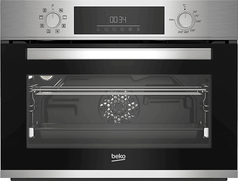 REACONDICIONADO Seminuevo Muy bueno Horno - Beko BBCM12300X, Multifunción, Limpieza por vapor, 48 l, 59.4 cm, Inox