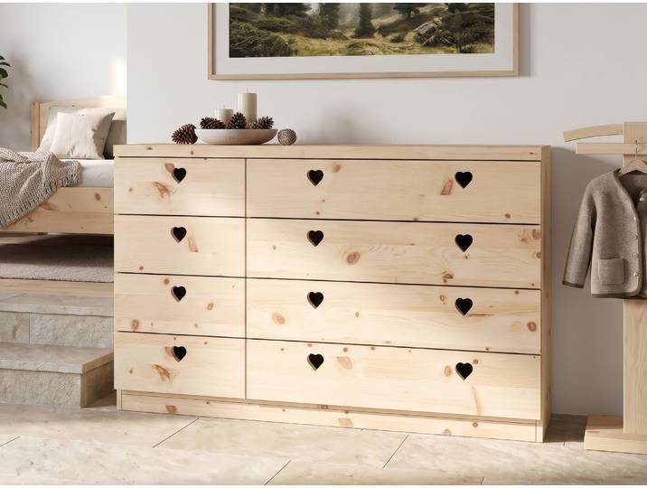 Zirbenkommode „Heidi“ 150 cm Massivholz Zirbe
