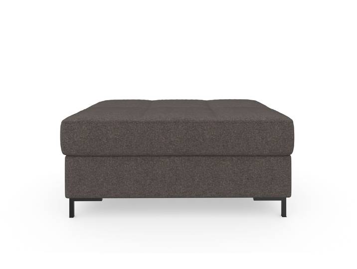 Polsterhocker DOMO COLLECTION Capelo bequem, Federkernunterfederung, B/T 100/70cm , schwarz (pepper), B:100cm H:46cm T:70cm, 100% Polyester, Hocker, Polsterhocker, inklusive Federkern