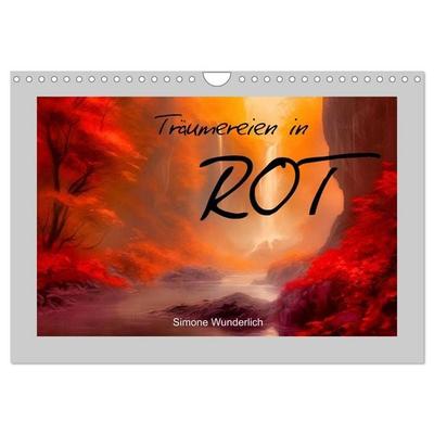 Träumereien in Rot (Wandkalender 2027 DIN A4 quer), CALVENDO Monatskalender