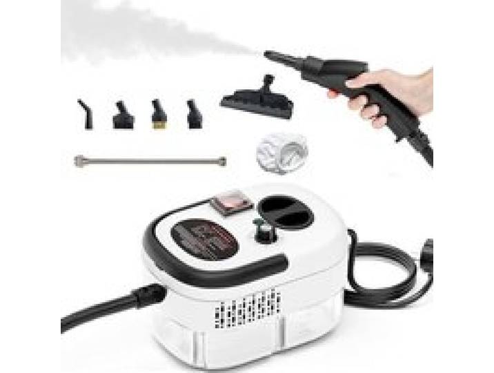 2500W Nettoyeur Vapeur Nettoyeur Vapeur électrique avec 5 Têtes de Brosse Réglables sur 6 Niveaux Nettoyeur Multifonction Vapeurde