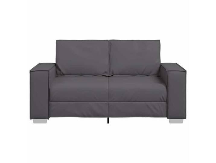 Magnifique Gris Canapé fixe 100 % polyester - Canapé deux places Gris 160 cm Simili cuir - Pour maison &&31081