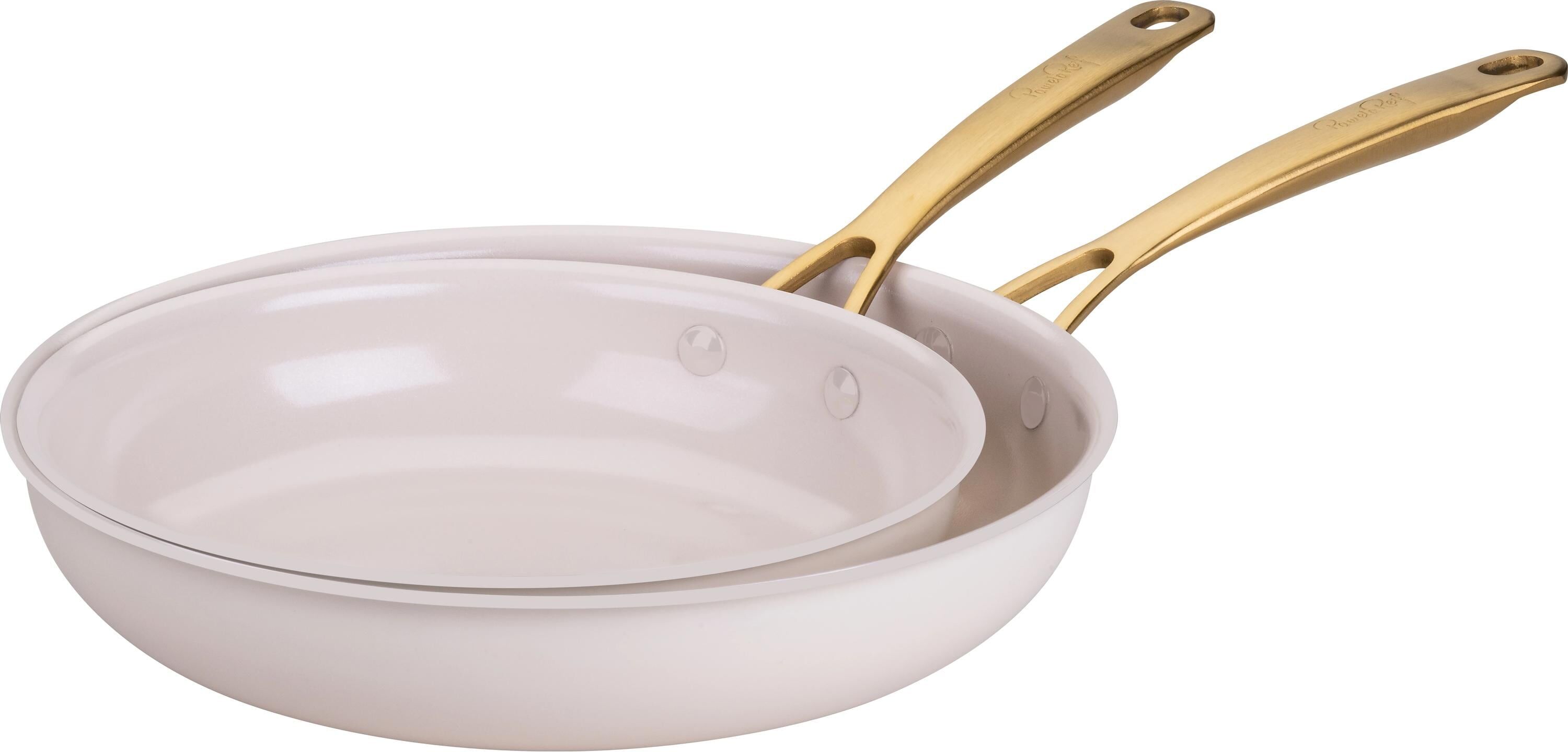 Pfannen-Set FACKELMANN "Signature 24 / 28 cm", beige, gold, Ø:28cm, Pfannen, Pfannen-Set beige, gold Ø 28cm
