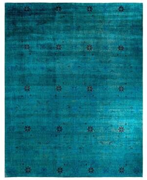 Overton "Overdyed, One-of-a-Kind Hand-Knotted Area Rug - Blue - 12' 1"" x 15' 3"""