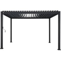 Leco Aluminium Pergola mit Lamellendach / Lamellenpergola "Deluxe",anthrazit,4 x 3 x 2,50 m (L x B x H)