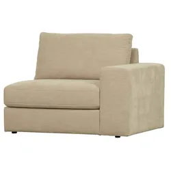 Modulsofa Family 1-Seat Element rechts, weicher Webstoff, modern, Sand – flexibel erweiterbar