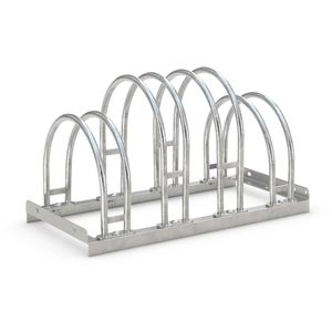 WSM Fahrradständer 5154, Bodenmontage / freistehend, Einstellparker, beidseitig, Breite 70cm, für 4 Fahrräder