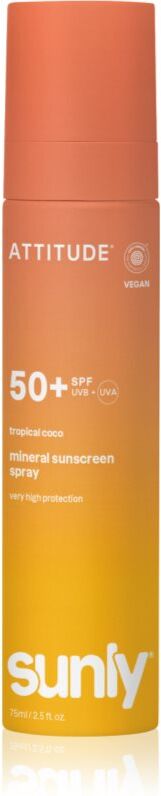 Attitude Sunly Tropical Coco spray solaire minéral SPF 50+ 75 ml