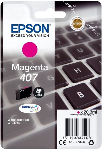 Epson 407 Blækpatron, Magenta
