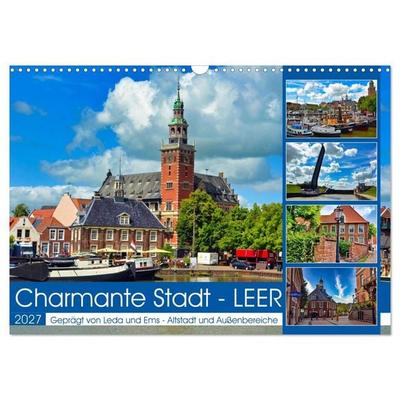 Charmante Stadt - LEER (Wandkalender 2027 DIN A3 quer), CALVENDO Monatskalender