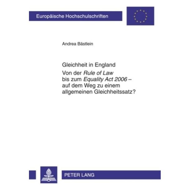 Peter Lang Gleichheit in England (Deutsch, Softcover, Andrea Bästlein) (56031244)